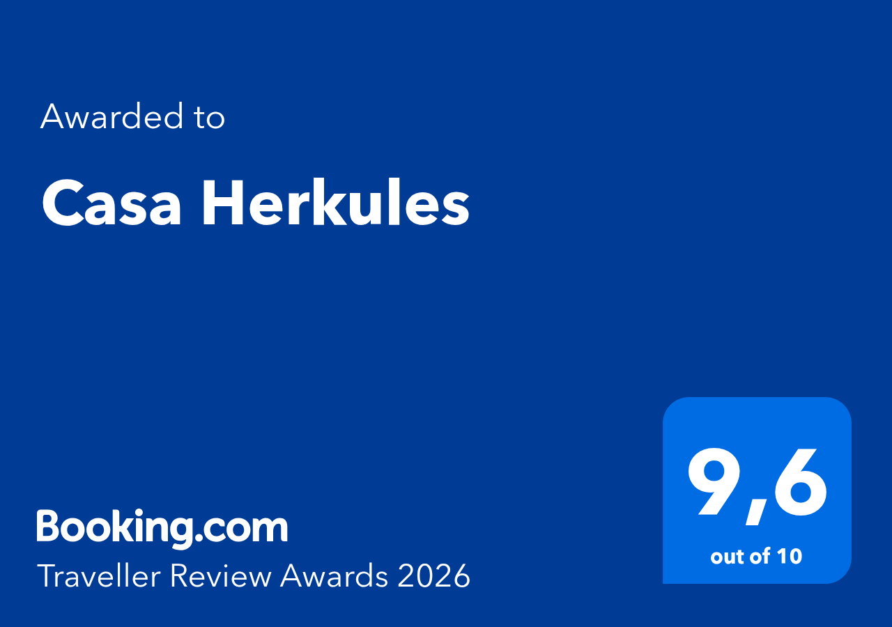 Booking.com Traveller Review Awards 2026: Auszeichnung für Casa Herkules mit 9,6 von 10 Punkten